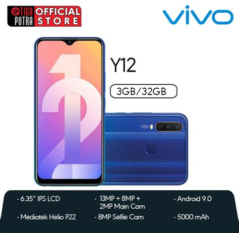 Vivo Y12 with Helio P22 CPU, triple cameras, and .